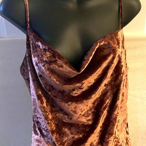 Women's Velvet Spaghetti Strap Tank